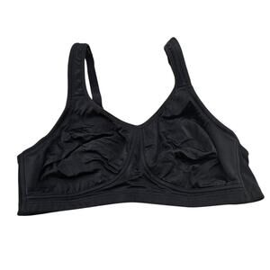 Ashley Stewart Sz 38C Classic Unlined T Shirt Bra Solid Black Full Coverage